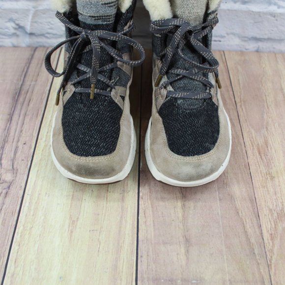 Bionico All Weather Leather Shearling Collar Lined Winter Boots Size 9 - Picture 5 of 9